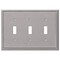 Amerelle Wall Plate, Number of Gangs: 3 gang Die-cast Metal, Brushed Nickel Finish, Gray 77TTTBN - alternate 3